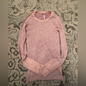 Lululemon Long sleeve pink tee shirt